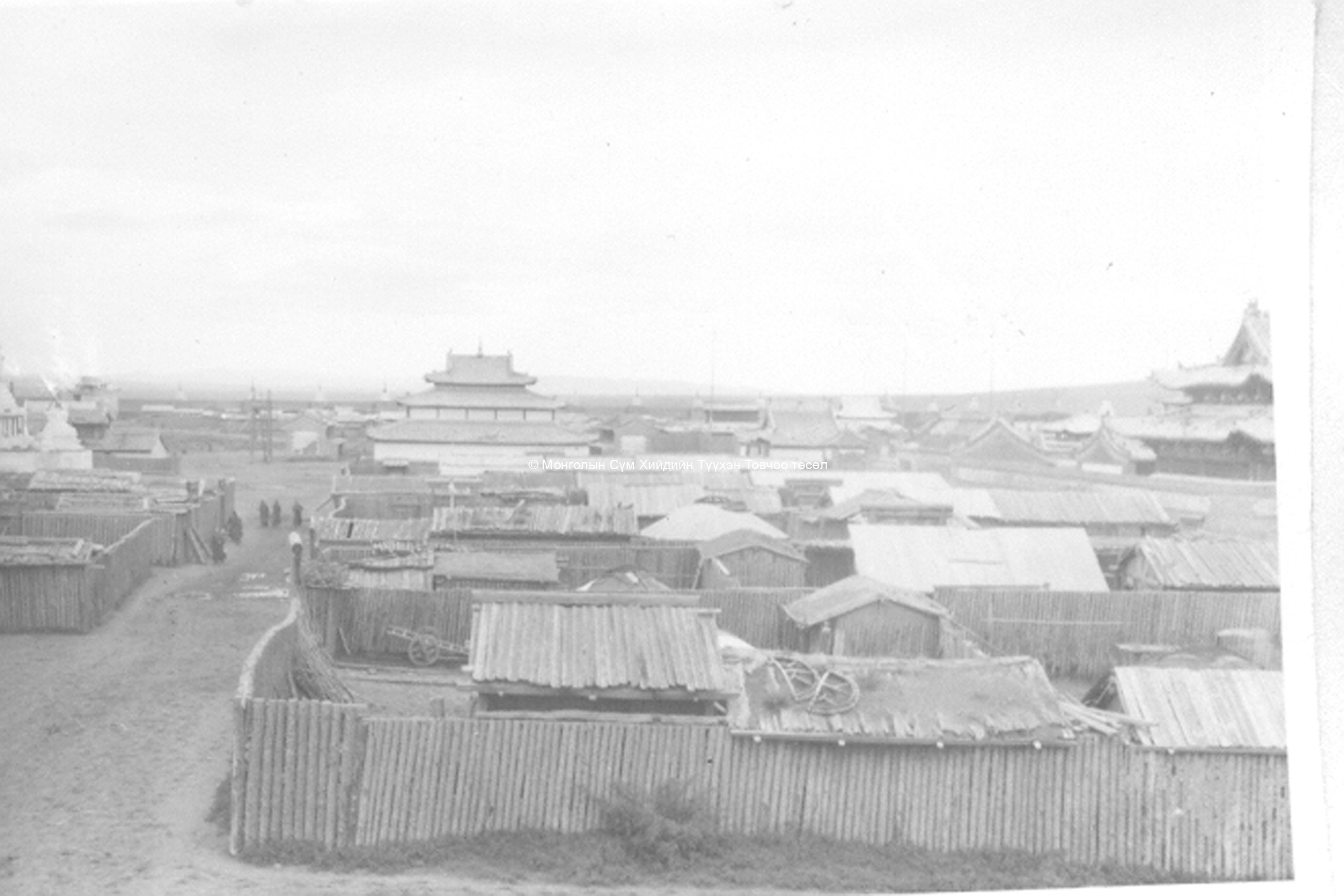 Middle part of the monastery with the main assembly hall in the centre. Film Archives K-24152